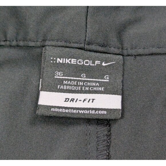 Nike Golf Dri-Fit Shorts Mens 36 Black Flat Front 11" Inseam Performance - Picture 3 of 7